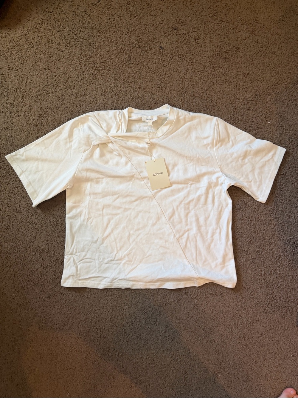 bohme White Short Sleeve Crewneck Tee with Tag
